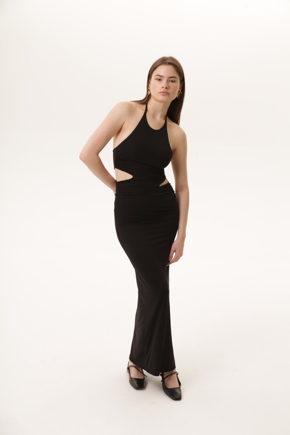 Dress with cutouts