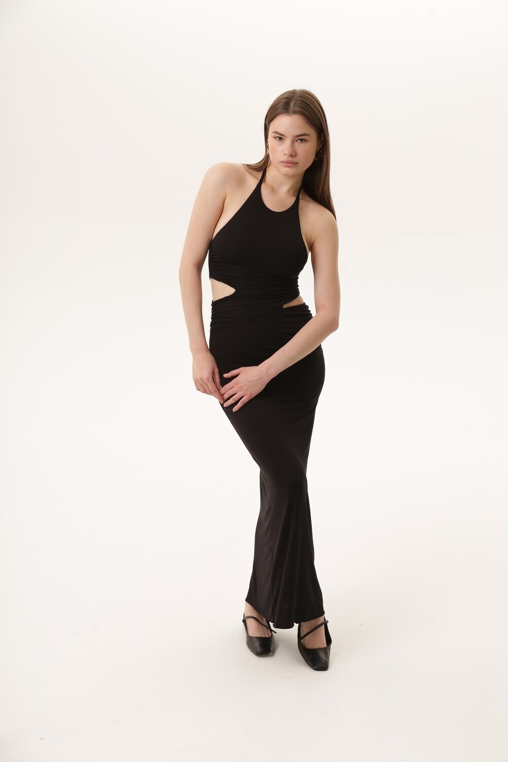 Dress with cutouts