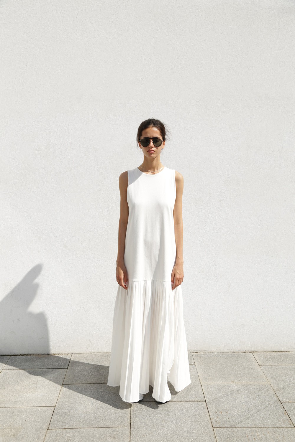 Pleated hem dress
