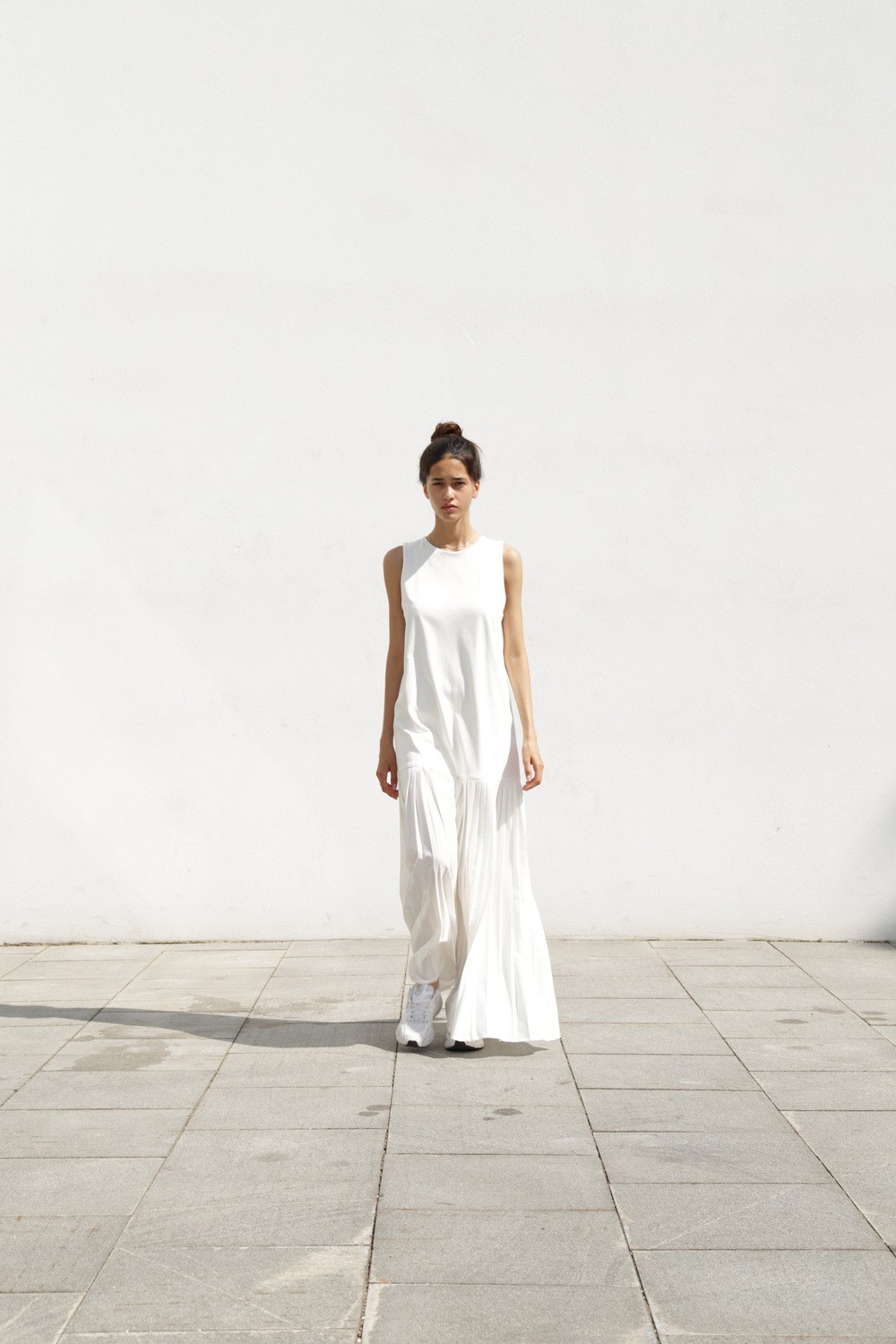 Pleated hem dress