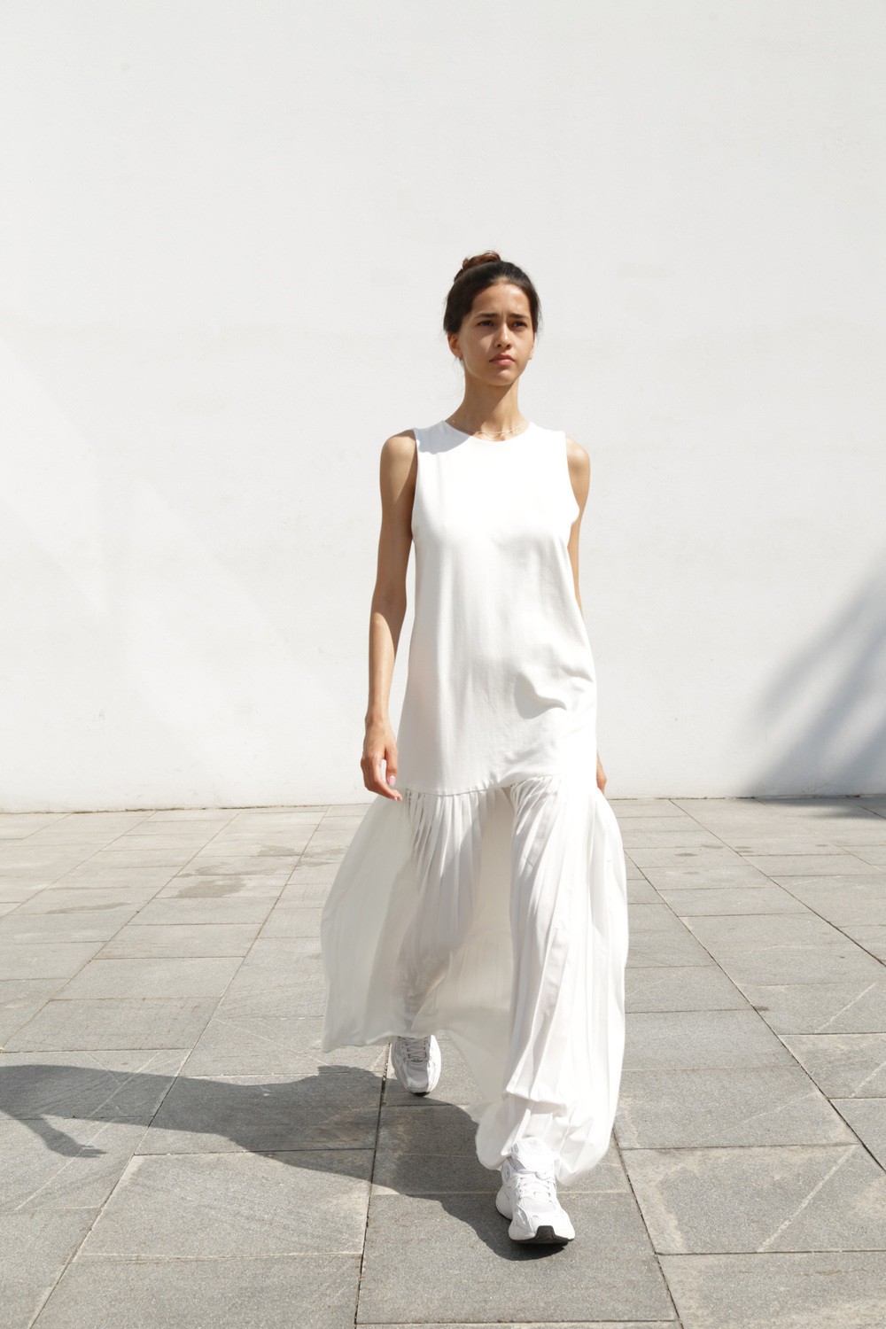 Pleated hem dress