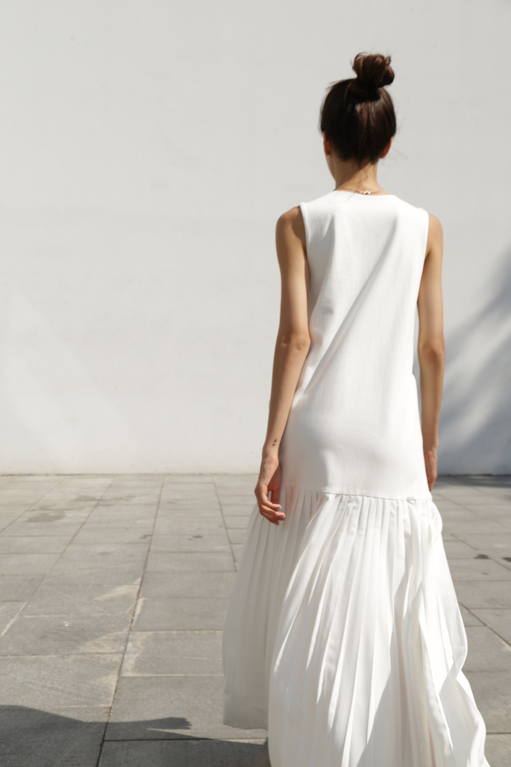 Pleated hem dress