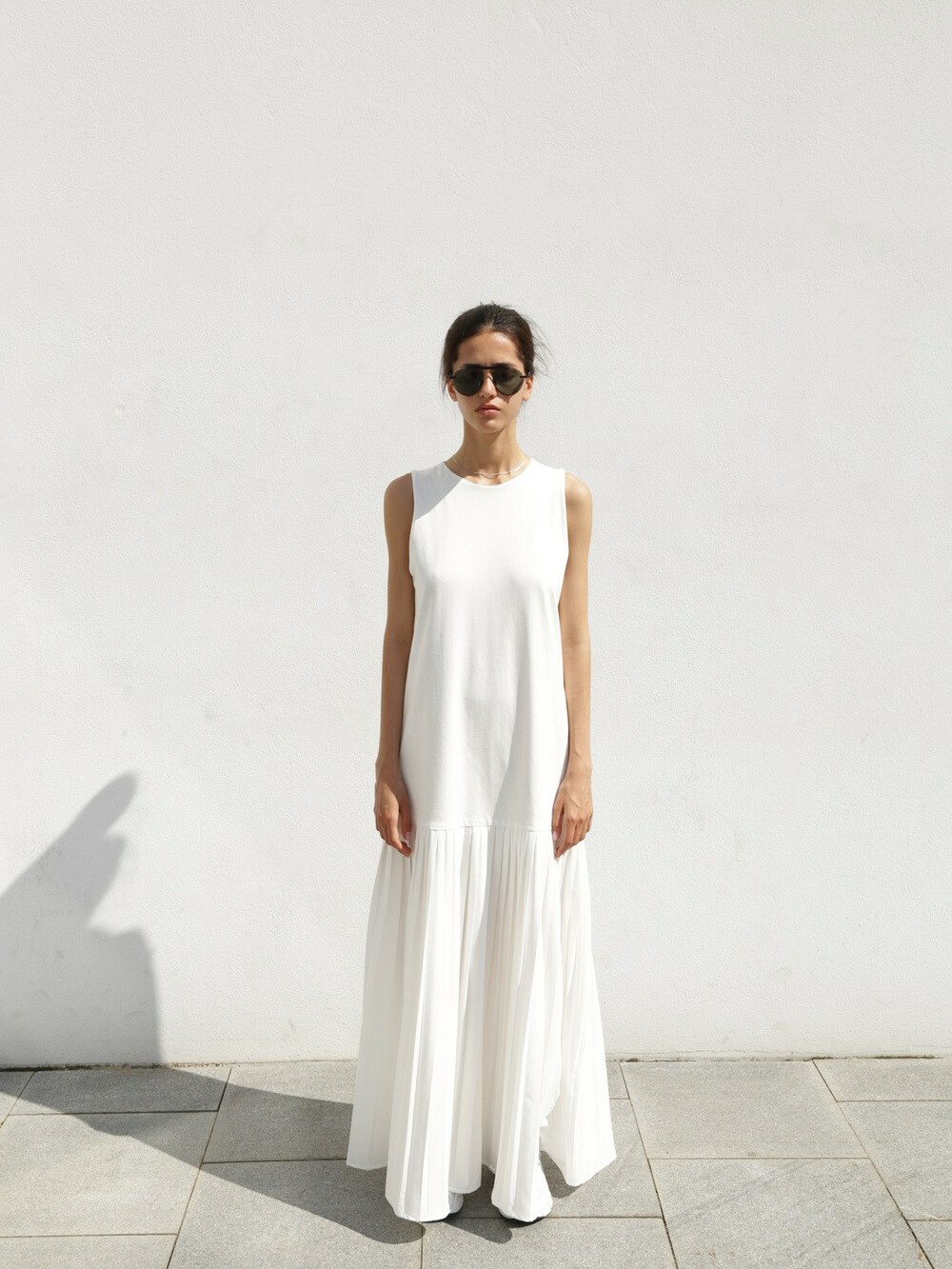 Pleated hem dress