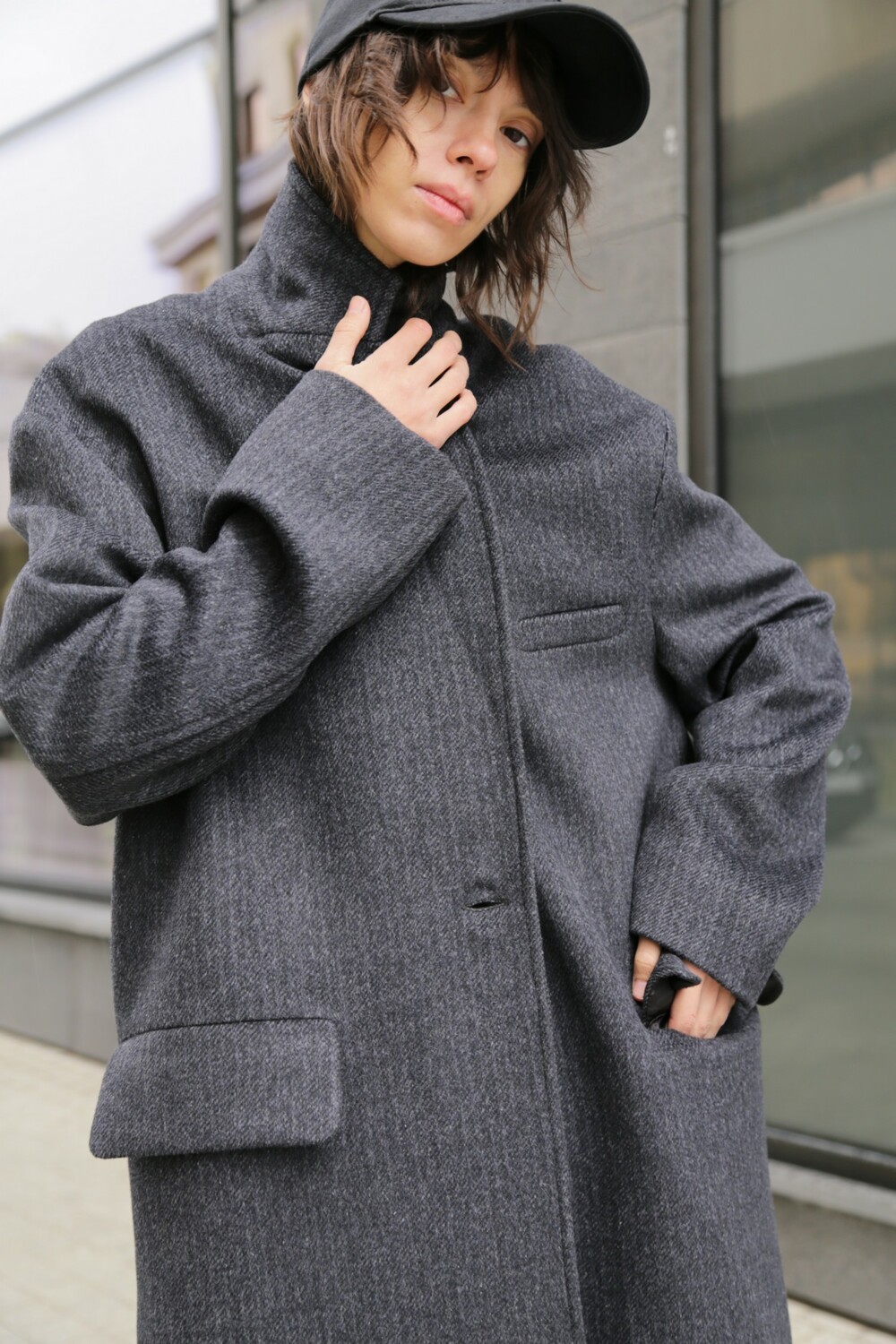 Coat - herringbone jacket