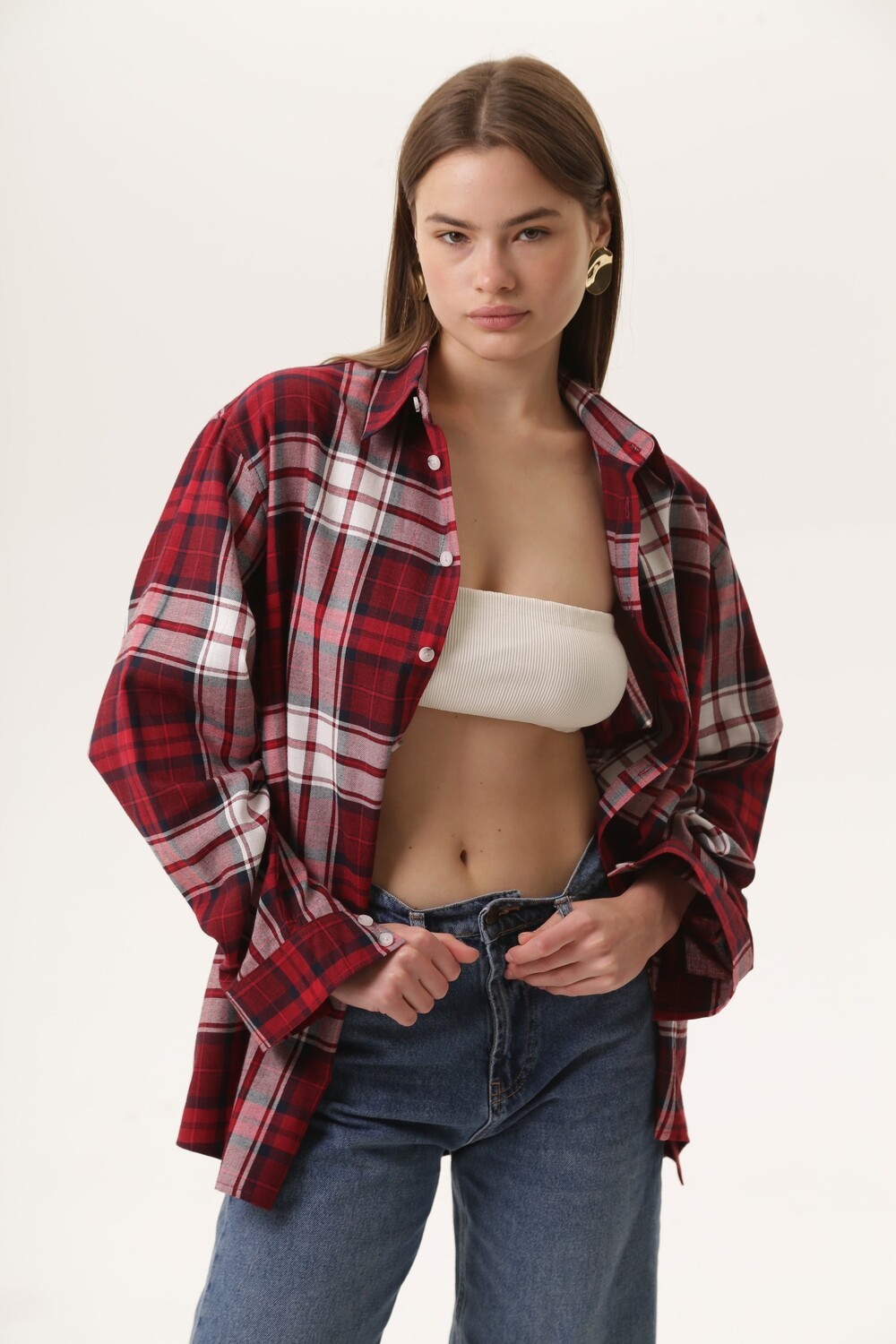 Red checkered shirt