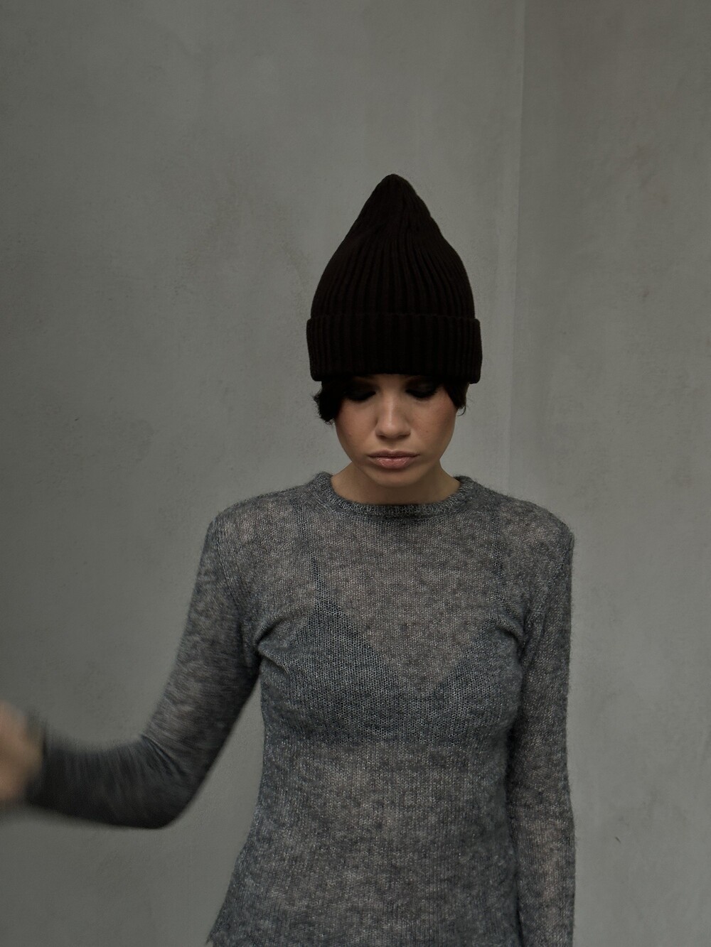 Brown beanie