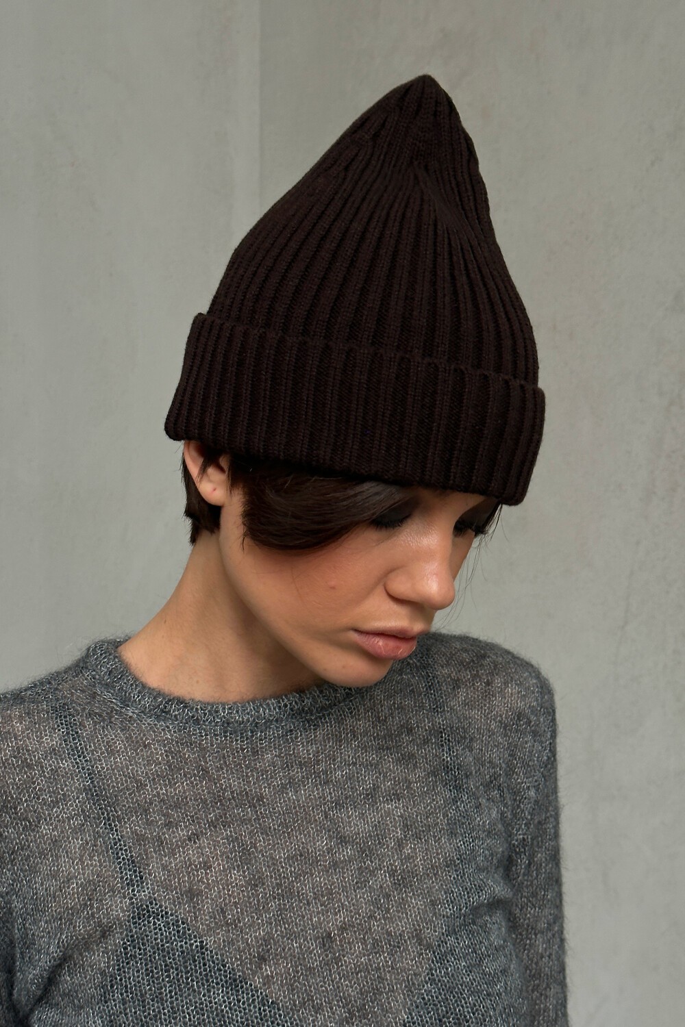 Brown beanie