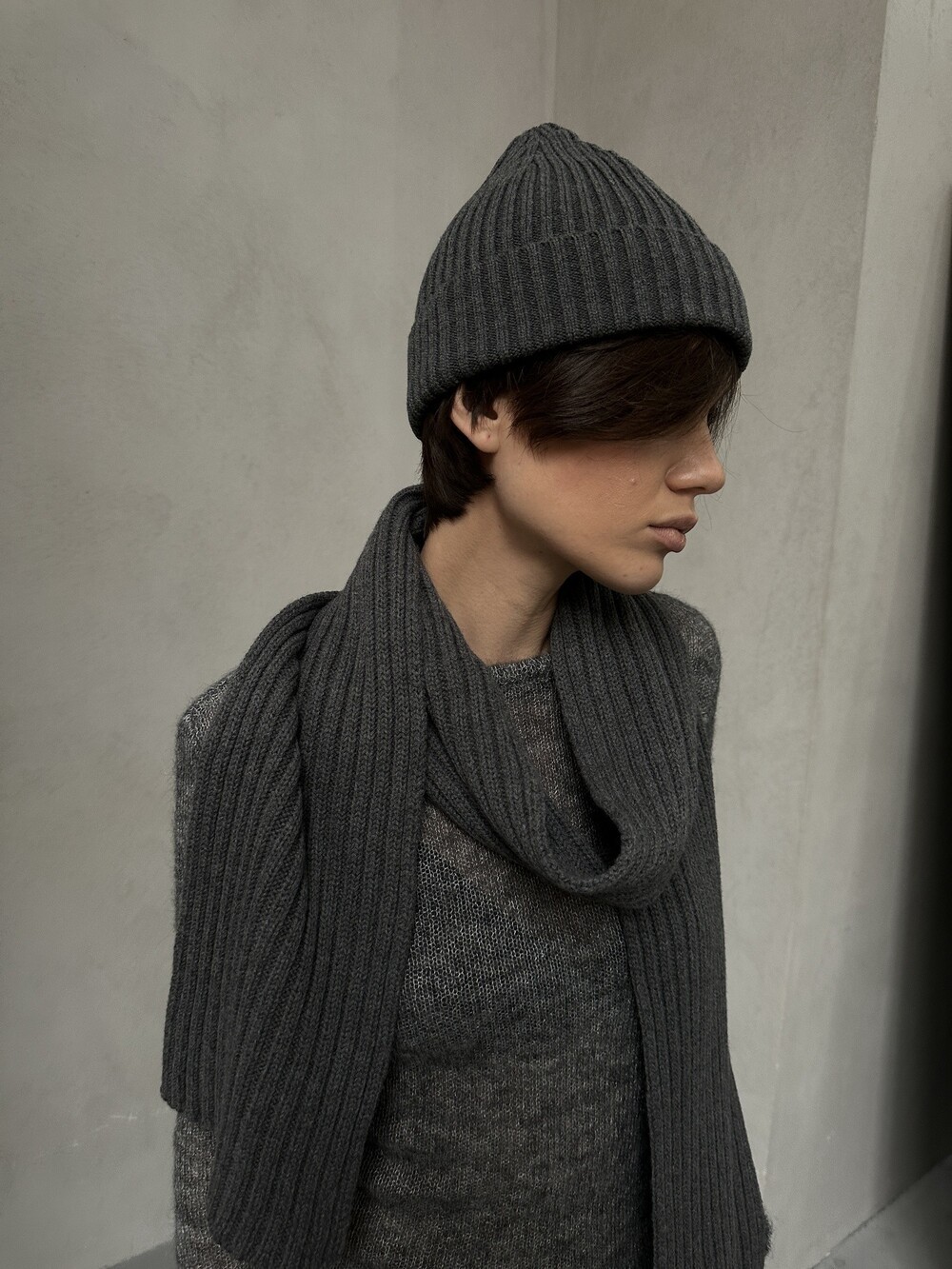 Gray beanie