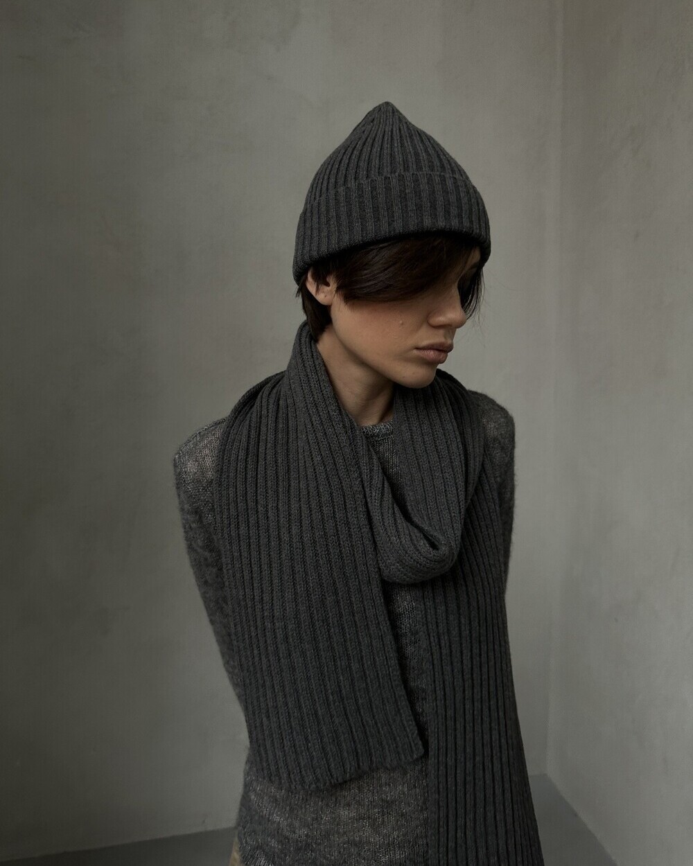 Gray beanie