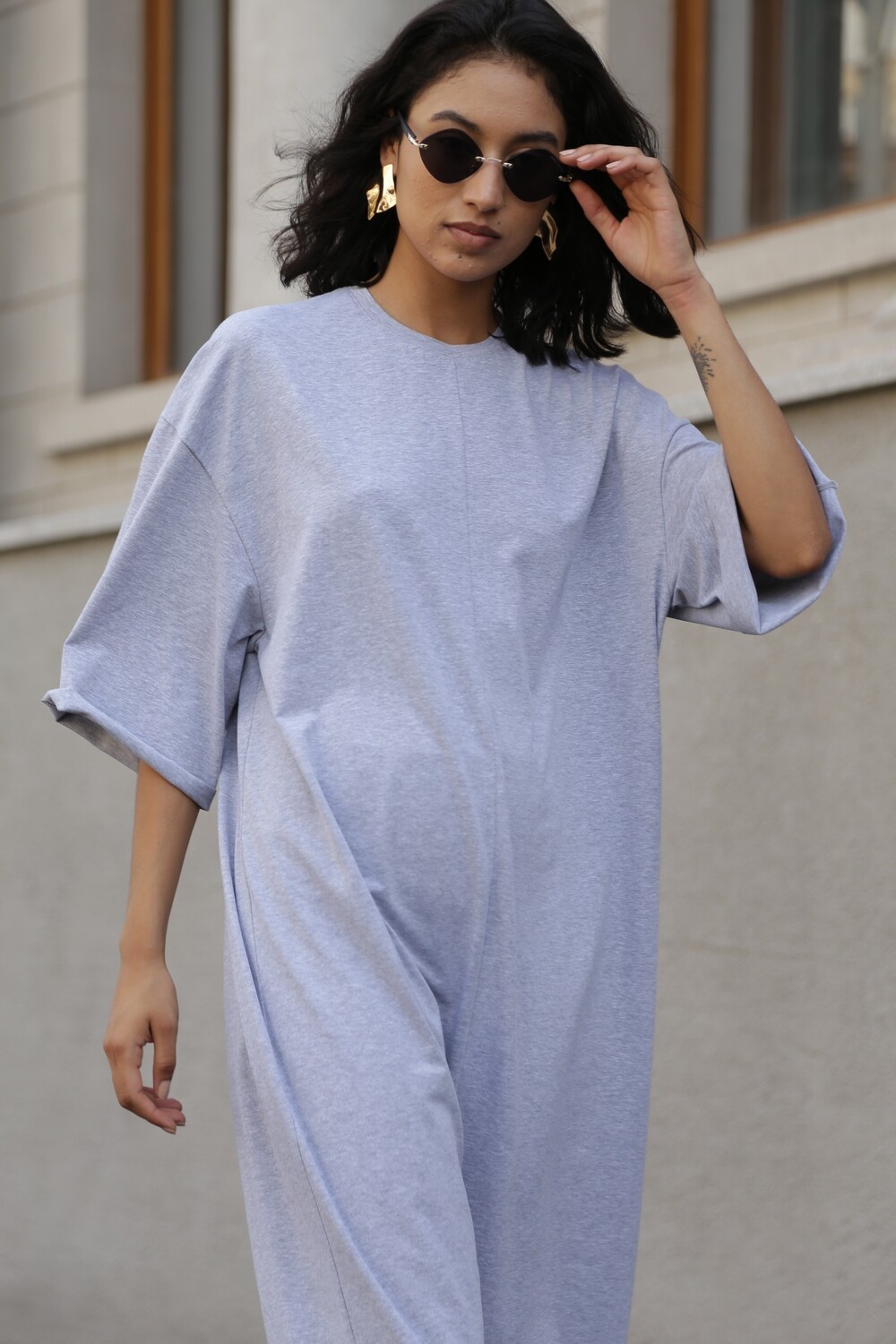 T-shirt dress grey