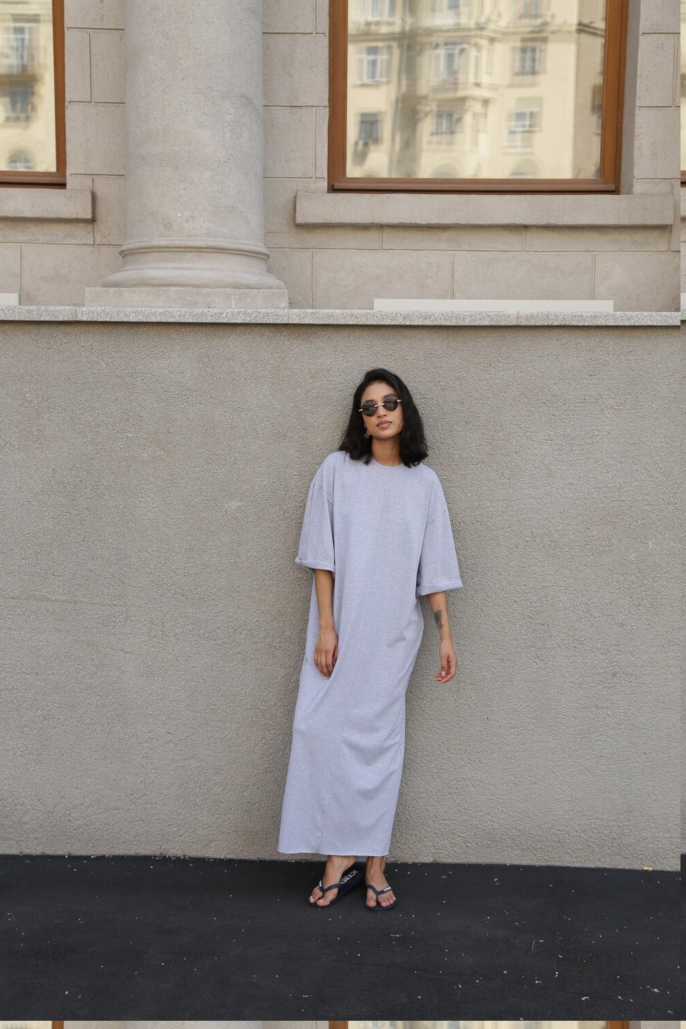 T-shirt dress grey