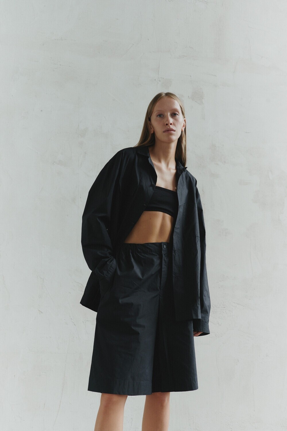 Unisex black shorts