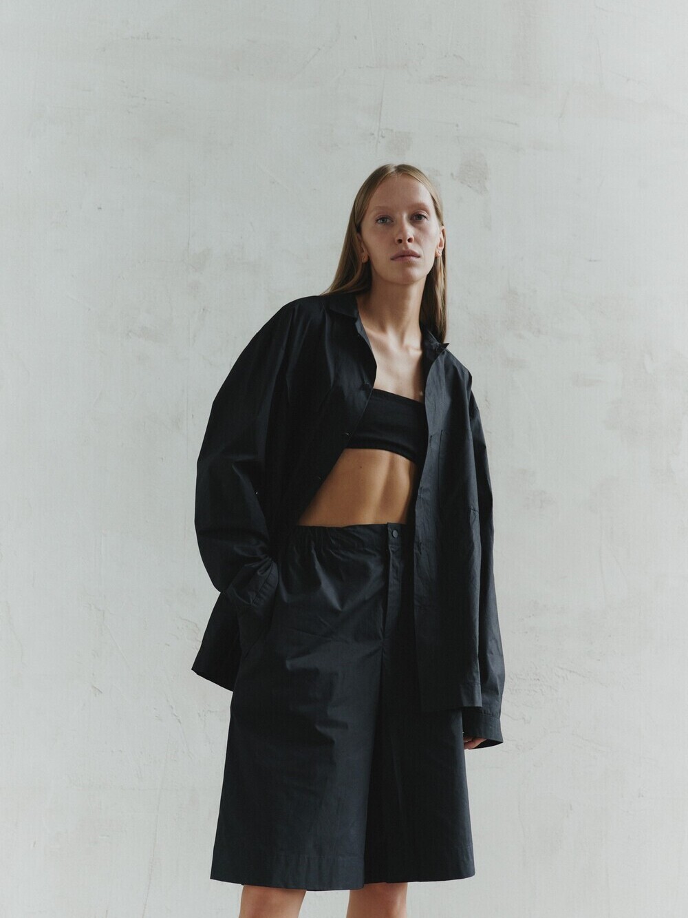 Unisex black shorts