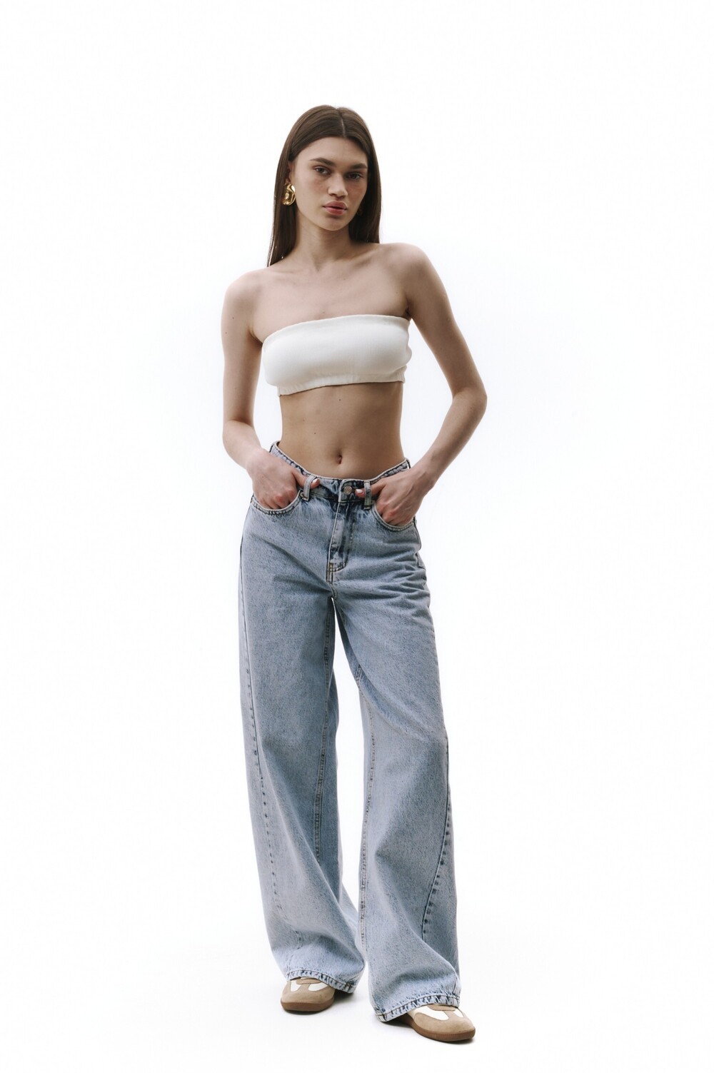 Wide leg jeans blue