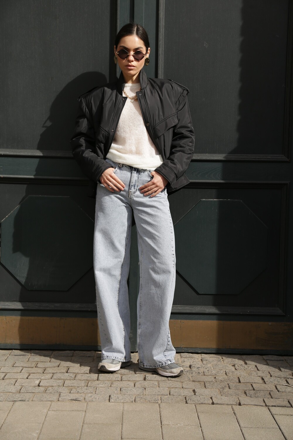 Wide leg jeans blue