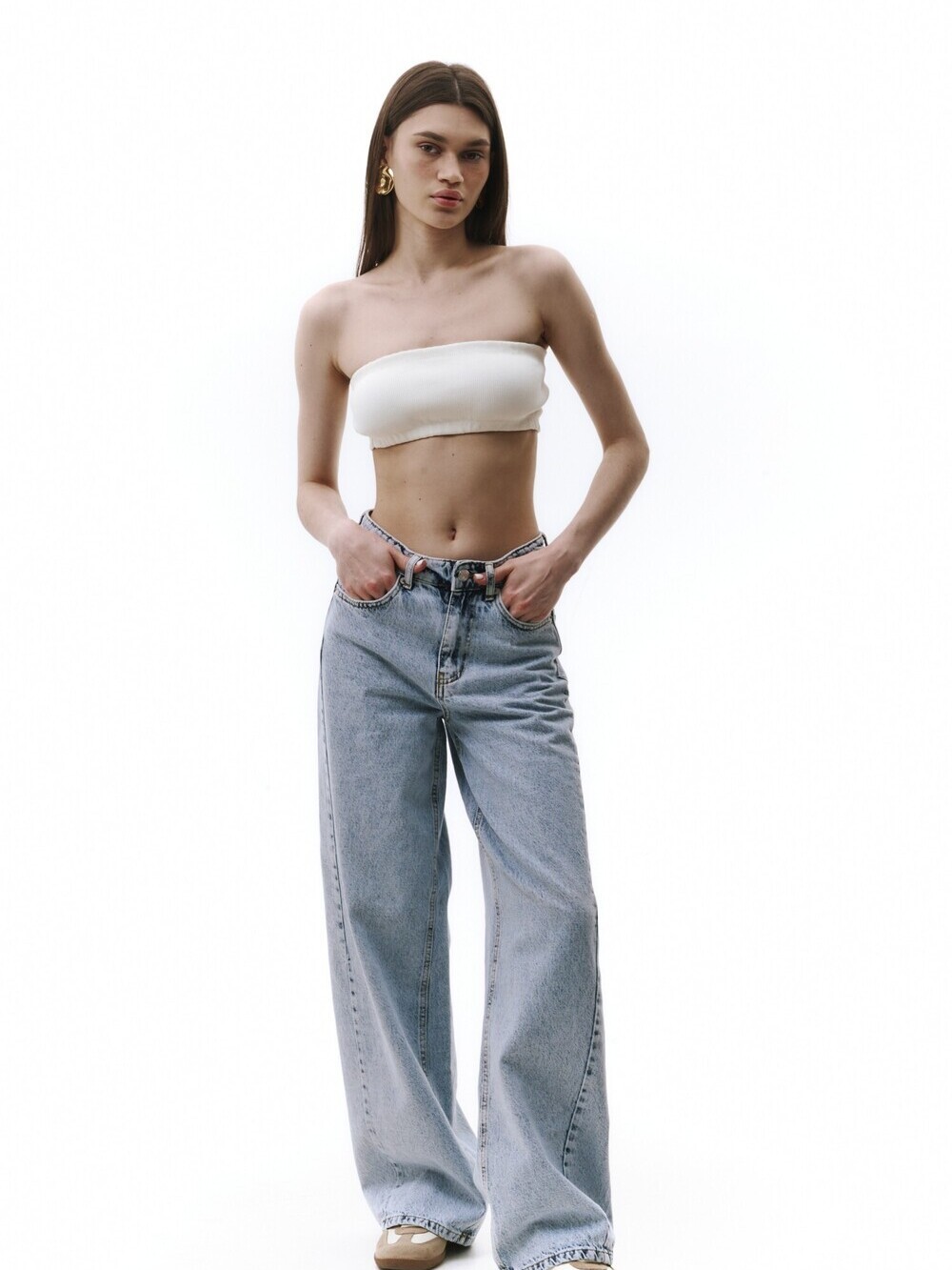 Wide leg jeans blue